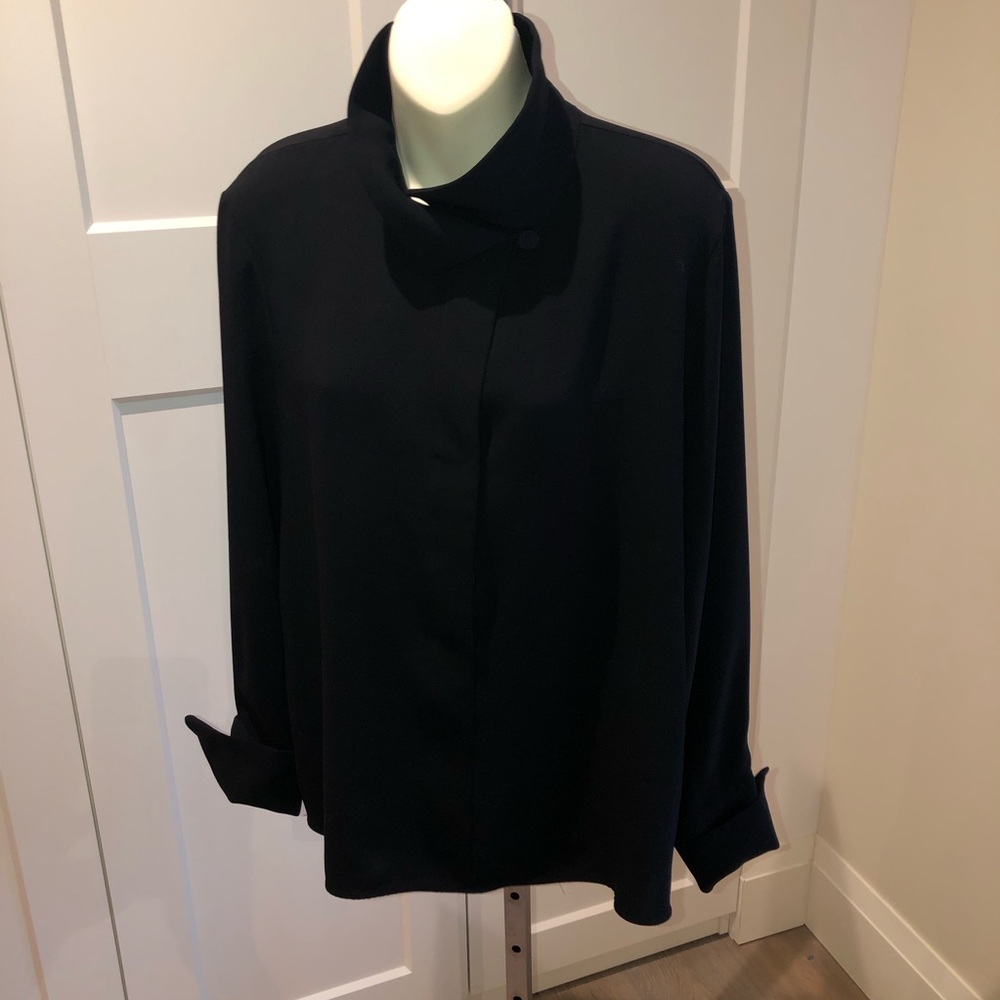 Aritzia Black Button-Down Shirt
